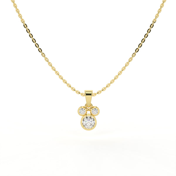 Trayaansh Pendant by Poheti Gold Vermeil