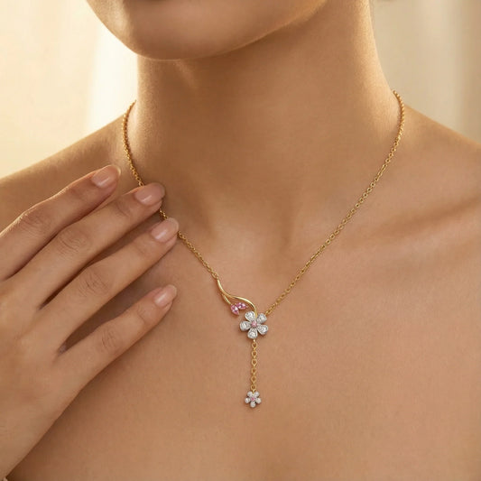 Blush Bouquet - Lab Diamond Necklace 4